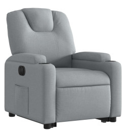 Fauteuil inclinable électrique gris clair tissu