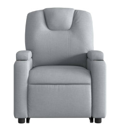 Fauteuil inclinable électrique gris clair tissu