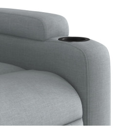 Fauteuil inclinable électrique gris clair tissu