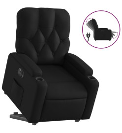 Fauteuil inclinable électrique noir similicuir