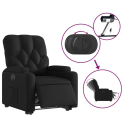 Fauteuil inclinable électrique noir similicuir