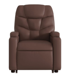 Fauteuil inclinable marron similicuir