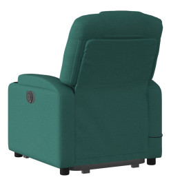 Fauteuil inclinable de massage Vert foncé Tissu