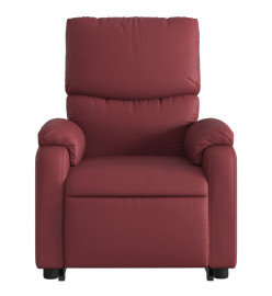 Fauteuil inclinable de massage électrique rouge bordeaux