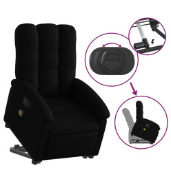 Fauteuil inclinable de massage électrique Noir Tissu