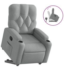 Fauteuil inclinable Gris clair Tissu