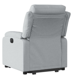 Fauteuil inclinable électrique gris clair tissu