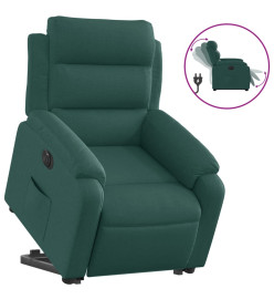 Fauteuil inclinable électrique vert foncé tissu