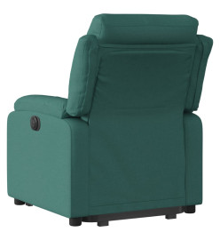 Fauteuil inclinable électrique vert foncé tissu