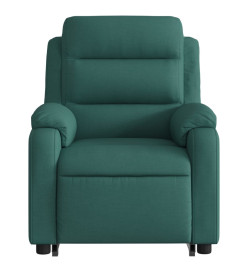 Fauteuil inclinable électrique vert foncé tissu