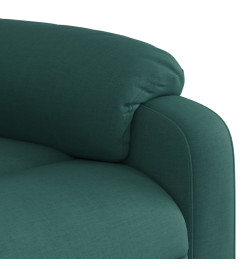 Fauteuil inclinable électrique vert foncé tissu