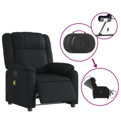 Fauteuil de massage inclinable électrique noir similicuir