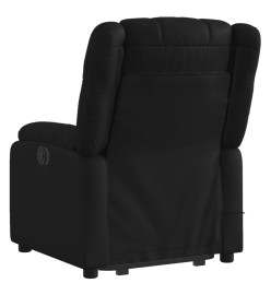 Fauteuil inclinable de massage Noir Similicuir