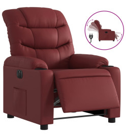 Fauteuil inclinable électrique Rouge bordeaux Similicuir