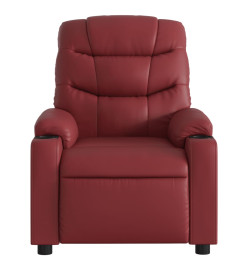 Fauteuil inclinable électrique Rouge bordeaux Similicuir