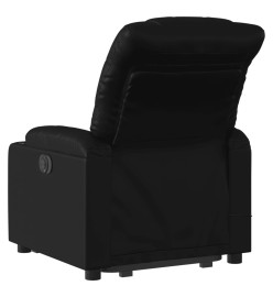 Fauteuil inclinable de massage Noir Similicuir