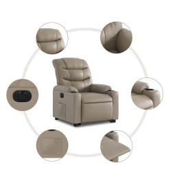 Fauteuil inclinable électrique cappuccino similicuir