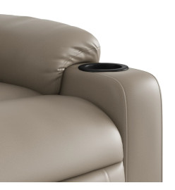 Fauteuil inclinable électrique cappuccino similicuir