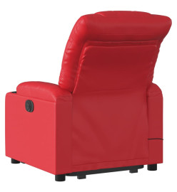 Fauteuil inclinable de massage électrique rouge similicuir