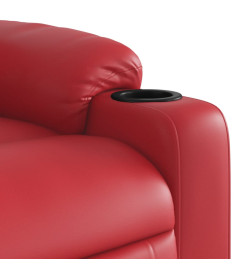 Fauteuil inclinable de massage électrique rouge similicuir