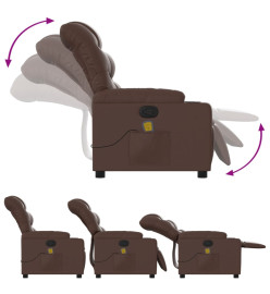 Fauteuil de massage inclinable Marron Similicuir