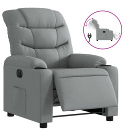 Fauteuil inclinable électrique Gris clair Tissu