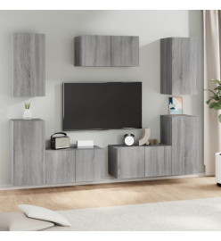 Ensemble de meubles TV 7 pcs Sonoma gris Bois d'ingénierie