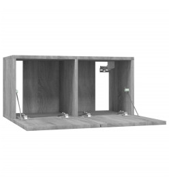 Ensemble de meubles TV 7 pcs Sonoma gris Bois d'ingénierie