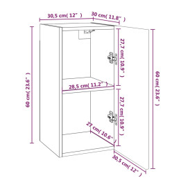 Meubles TV 4 pcs Sonoma gris 30,5x30x60 cm Bois d'ingénierie