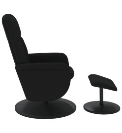 Fauteuil inclinable avec repose-pied noir velours