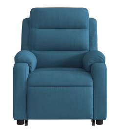 Fauteuil de massage inclinable Bleu Velours