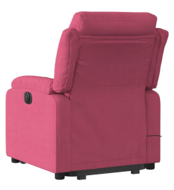 Fauteuil inclinable de massage électrique rouge bordeaux