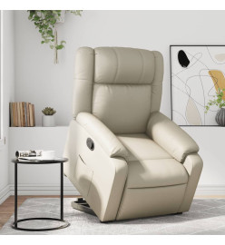 Fauteuil inclinable Crème Similicuir