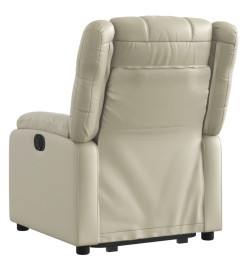 Fauteuil inclinable Crème Similicuir