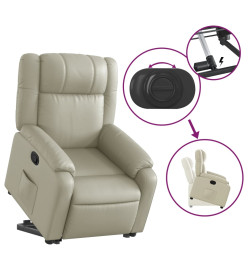 Fauteuil inclinable Crème Similicuir