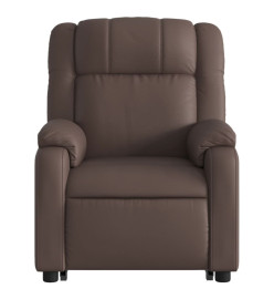 Fauteuil inclinable électrique marron similicuir