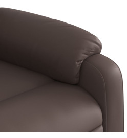 Fauteuil inclinable électrique marron similicuir