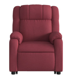 Fauteuil inclinable électrique rouge bordeaux tissu