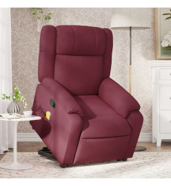 Fauteuil inclinable de massage Rouge bordeaux Tissu