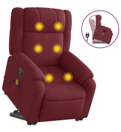 Fauteuil inclinable de massage Rouge bordeaux Tissu