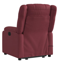 Fauteuil inclinable de massage Rouge bordeaux Tissu