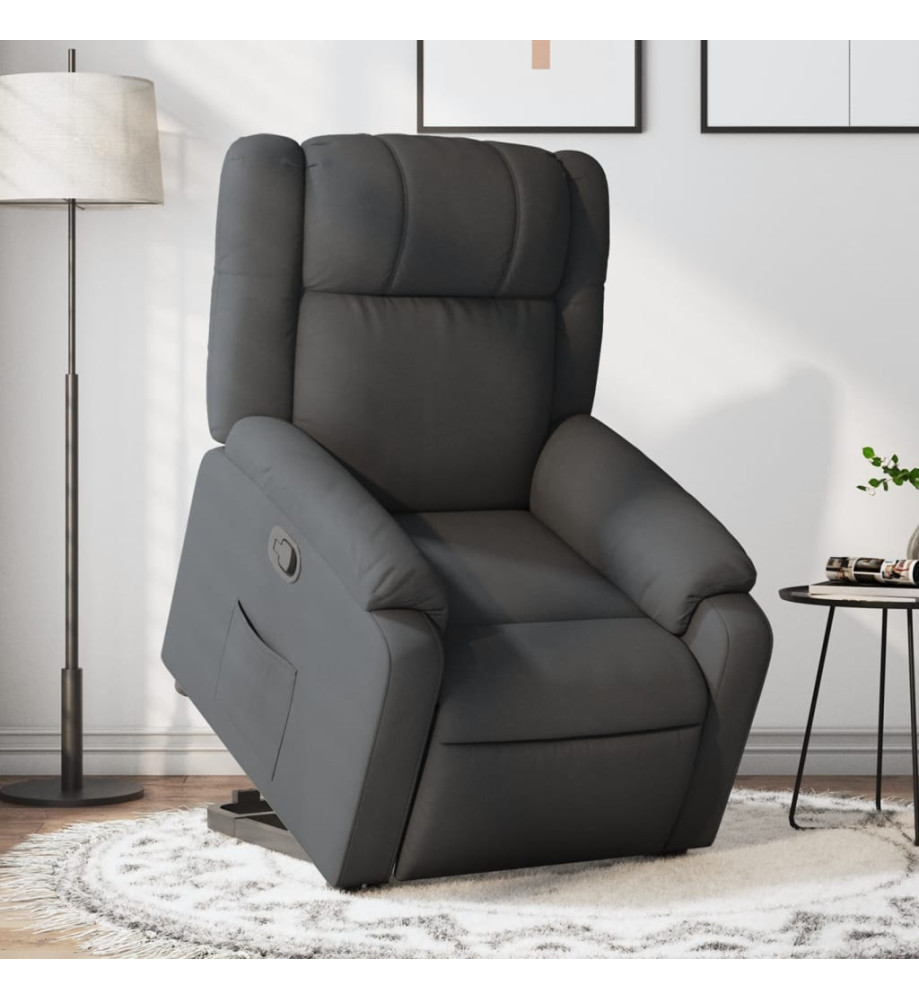 Fauteuil inclinable Gris foncé Tissu