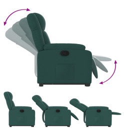 Fauteuil inclinable vert foncé tissu