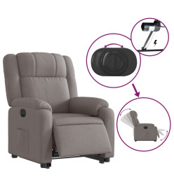 Fauteuil inclinable électrique taupe tissu