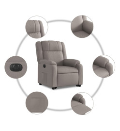 Fauteuil inclinable électrique taupe tissu