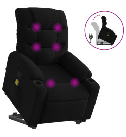 Fauteuil de massage inclinable Noir Tissu