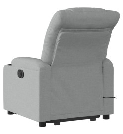 Fauteuil de massage inclinable Gris clair Tissu