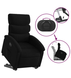 Fauteuil inclinable électrique noir tissu