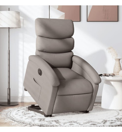 Fauteuil inclinable électrique taupe tissu