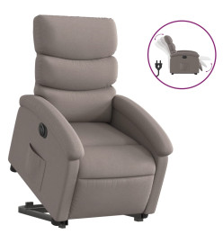 Fauteuil inclinable électrique taupe tissu